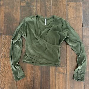 Athleta Olive Long Sleeve Top